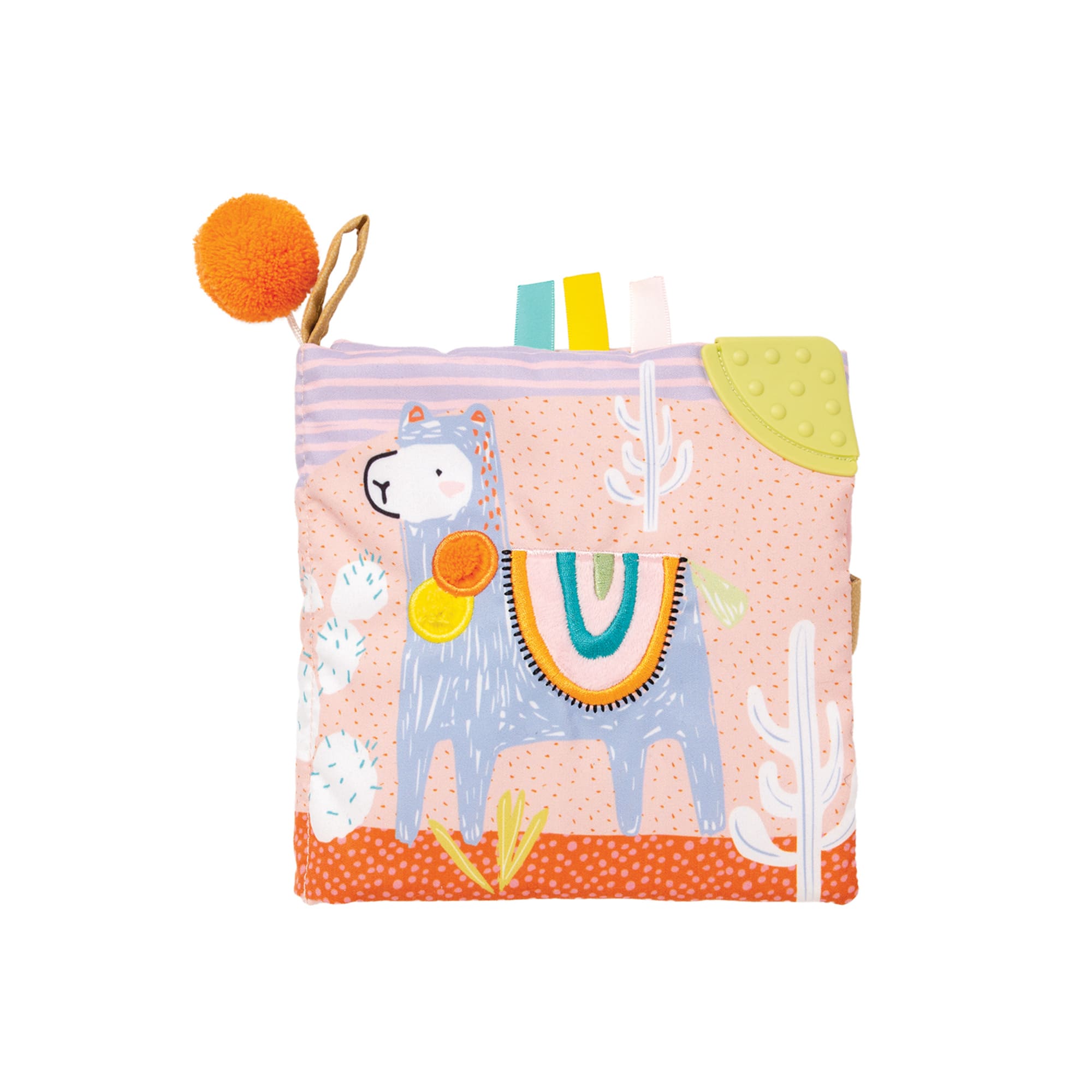 Manhattan Toy® Travel Toy Llama Teether & Soft Activity Book Set